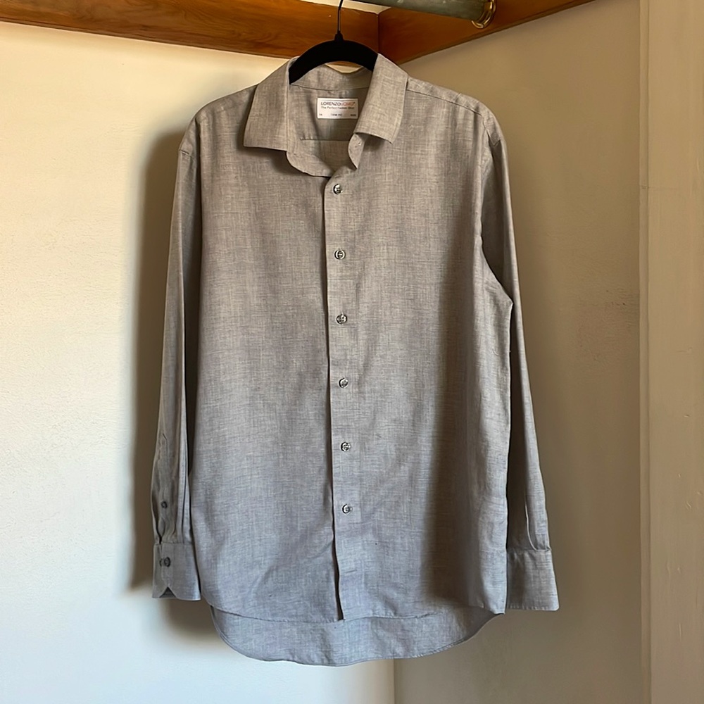 Lorenzo Uomo “The Perfect Fashion Shirt” Trim Fit - 16 32/33 - Gray